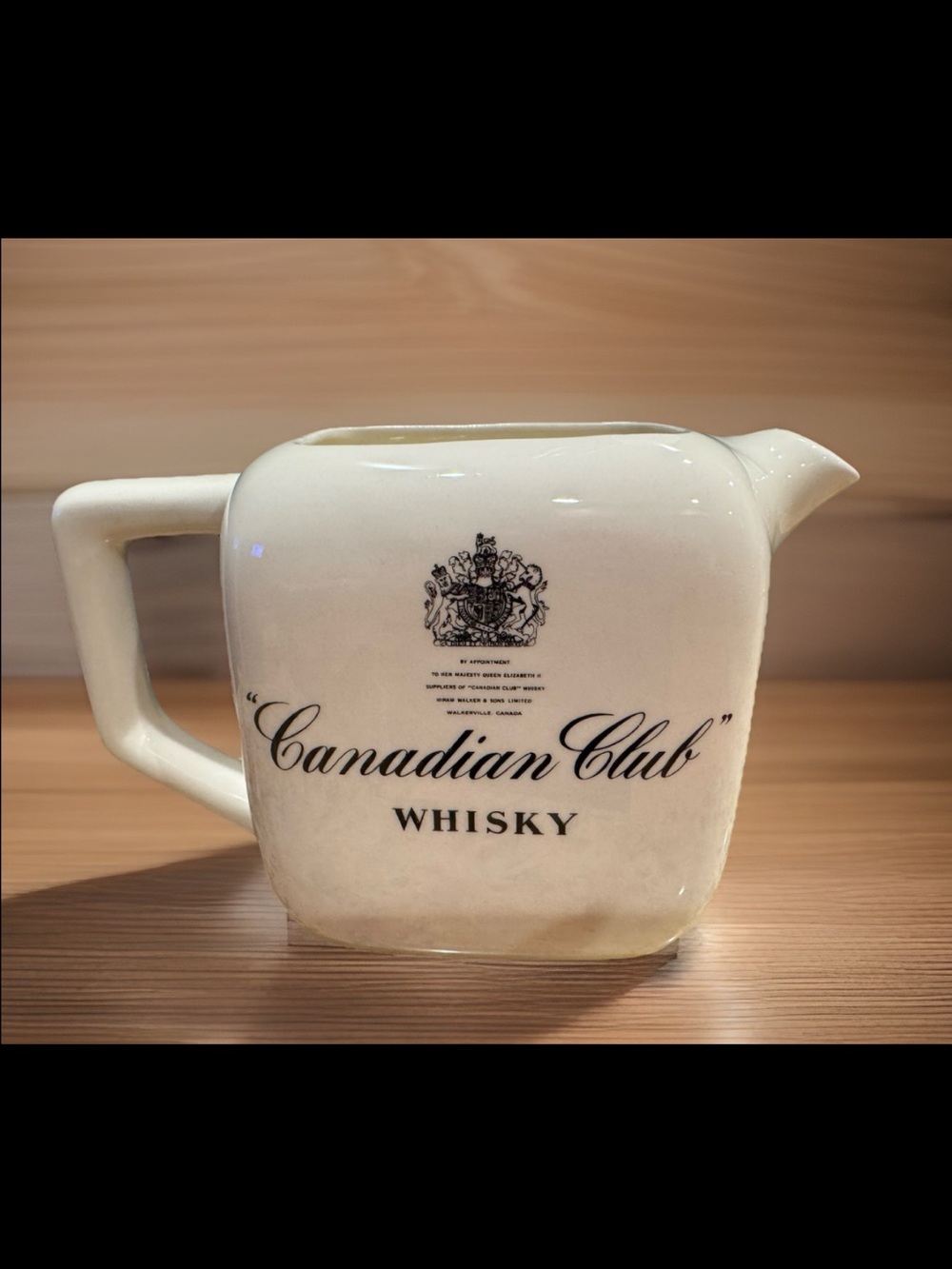 Canadian Club Whisky Ceramic 30oz Serving Pitcher Vintage 1960’s Made in USA 🇺🇸